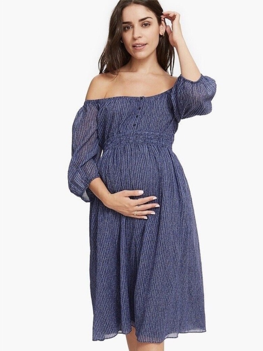 Hatch The Briar Dress in Indigo Dashdot NWT